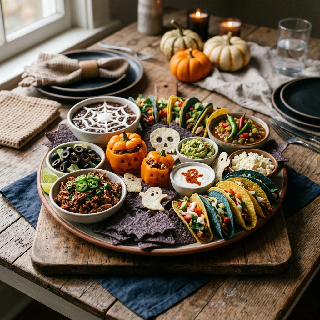 Halloween Taco Board - Dinner Everyone Loves