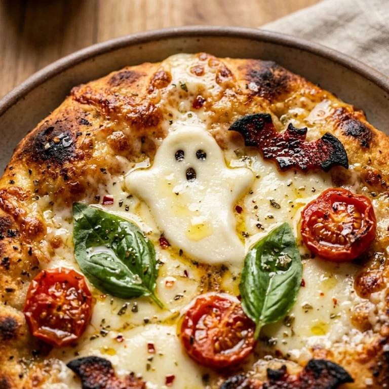 Haunted Flatbread Pizza - 10 Min Air Fryer
