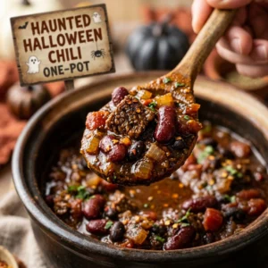 Haunted Halloween Chili One-Pot Feeds 8 Spooky