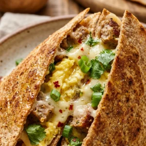 Healthy 5 Minute Breakfast Quesadilla High Protein Make Ahead Weight Loss
