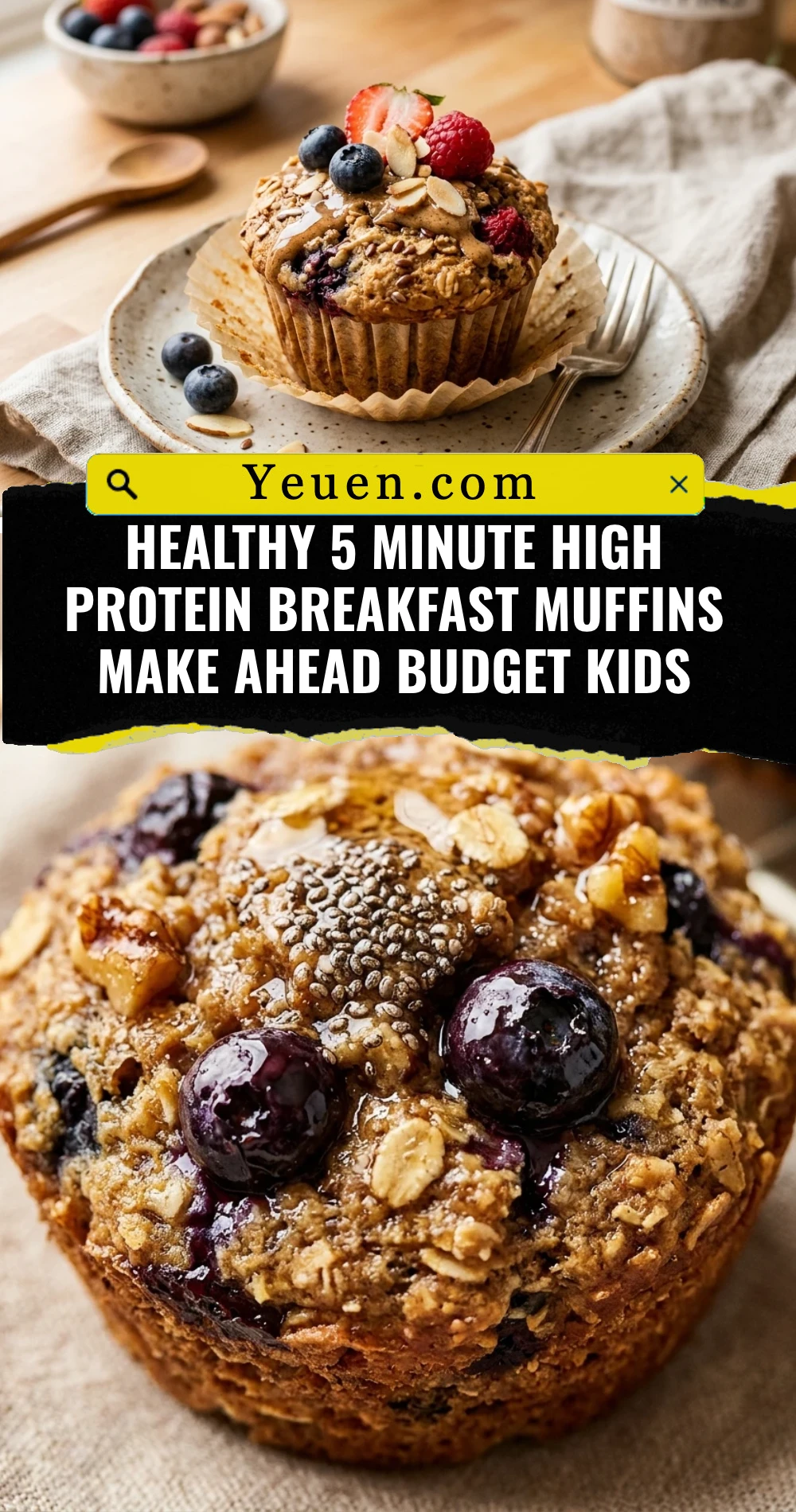 Healthy 5 Minute High Protein Breakfast Muffins Make Ahead Budget Kids