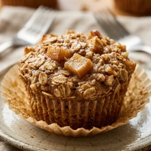 Healthy Apple Oatmeal Muffins No Added Sugar