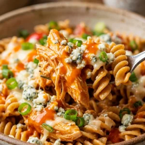 Healthy Buffalo Chicken Pasta (High Protein)