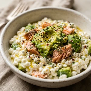 High Protein Avocado Breakfast 30g+ Easy Low Carb Meal Prep Cottage Cheese