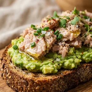 High Protein Avocado Tuna Toast