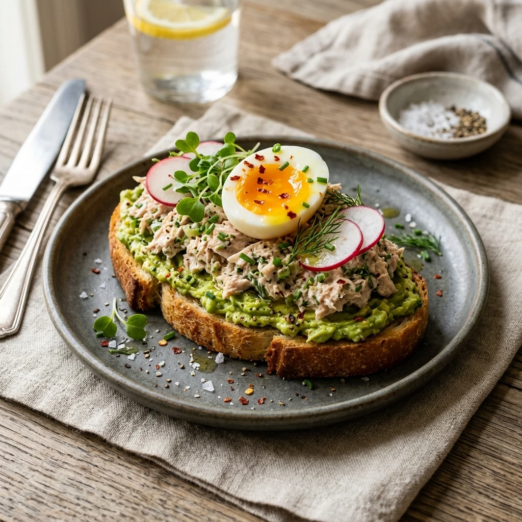 High Protein Avocado Tuna Toast