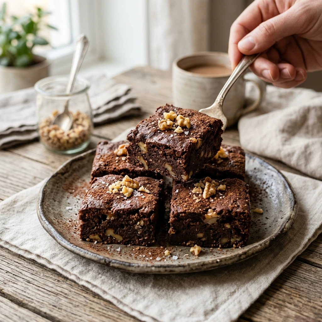 High Protein Banana Brownies No Sugar