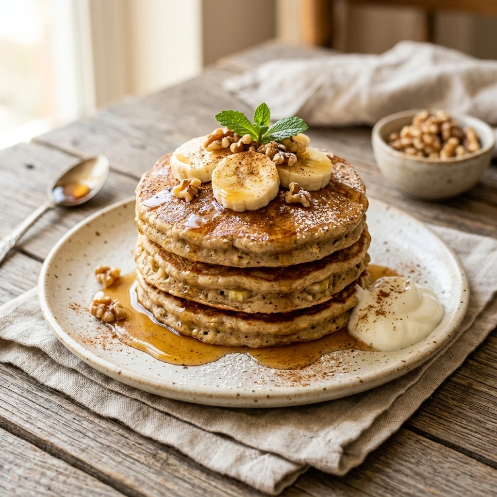 High Protein Banana Pancakes 3 Ingredient