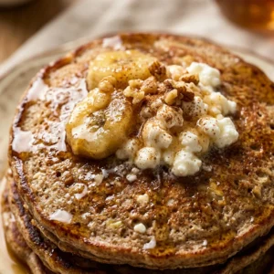 High Protein Banana Pancakes Cottage Cheese 20g No Powder