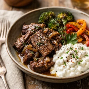 High Protein Beef Dinner 30g+ Easy Meal Prep Low Carb Cottage Cheese