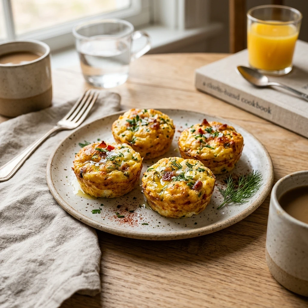 High Protein Breakfast 20g+ Easy Cottage Cheese Egg Bites 3 Ingredient