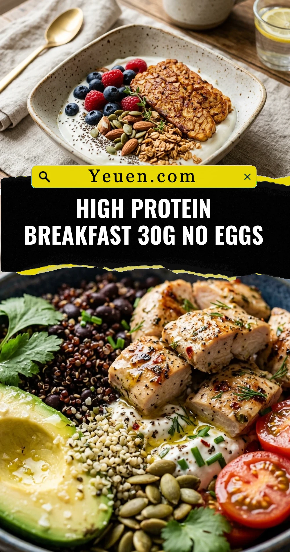 High Protein Breakfast 30g No Eggs