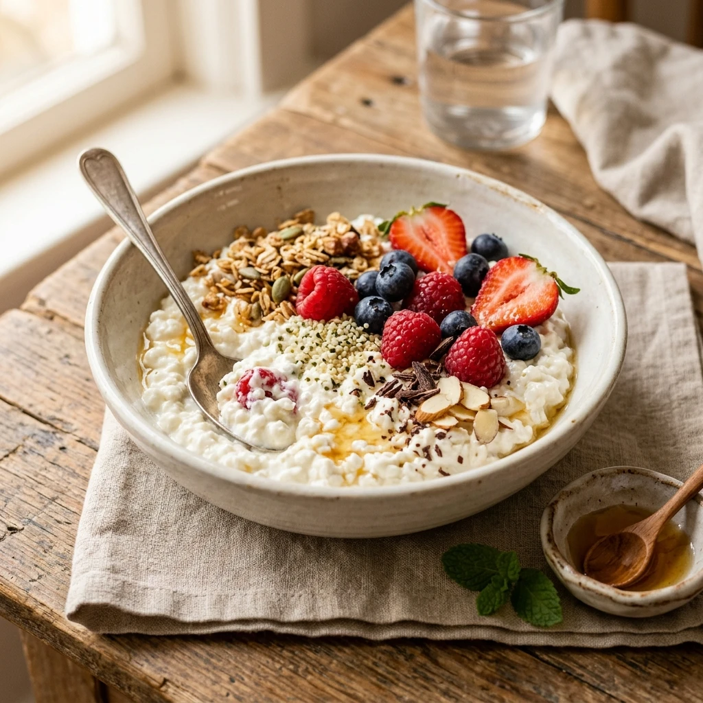 High Protein Breakfast Bowl Cottage Cheese 20g+ Easy Breakfast