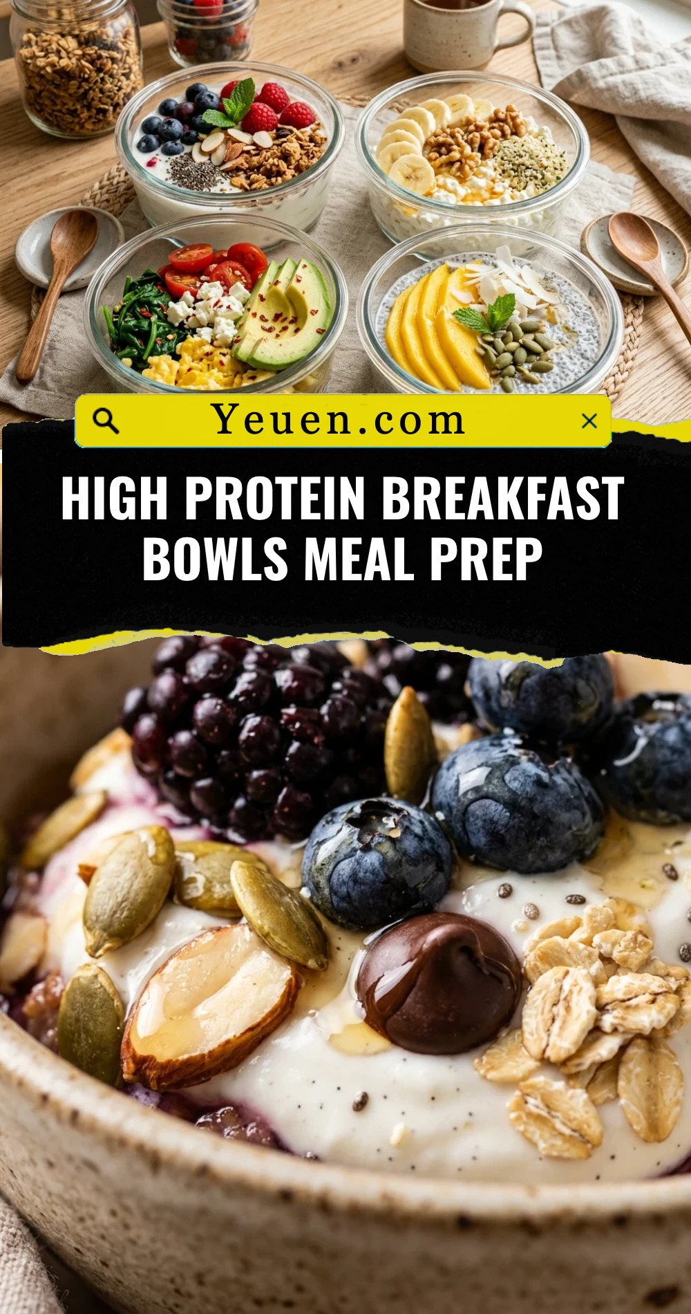High Protein Breakfast Bowls Meal Prep