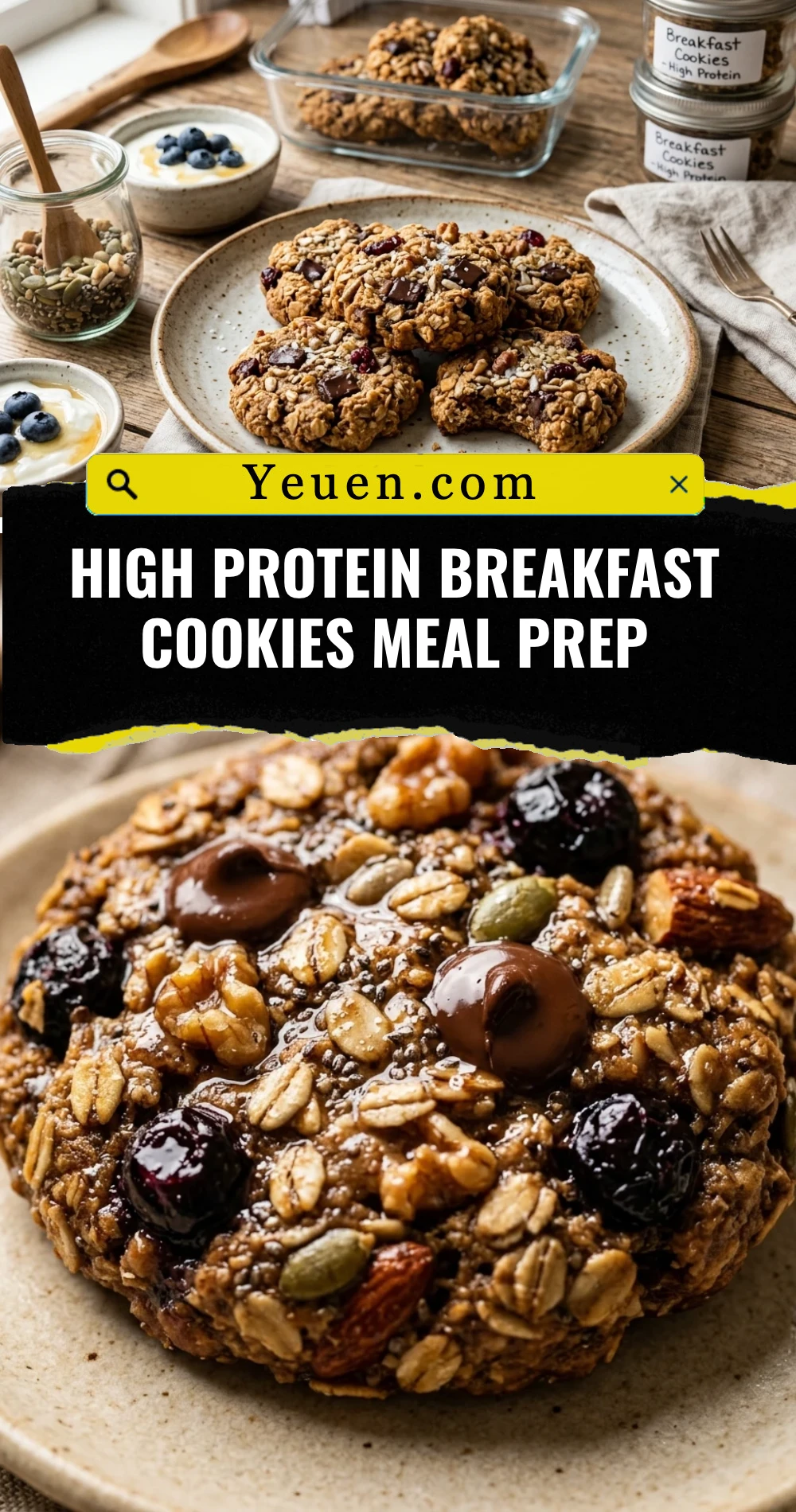 High Protein Breakfast Cookies Meal Prep