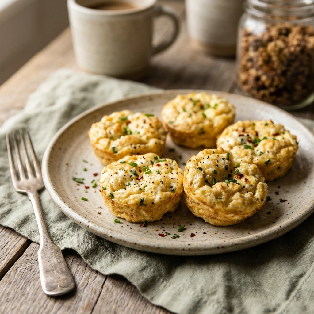 High Protein Breakfast Cottage Cheese Egg Bites 20g+ Easy 3 Ingredient