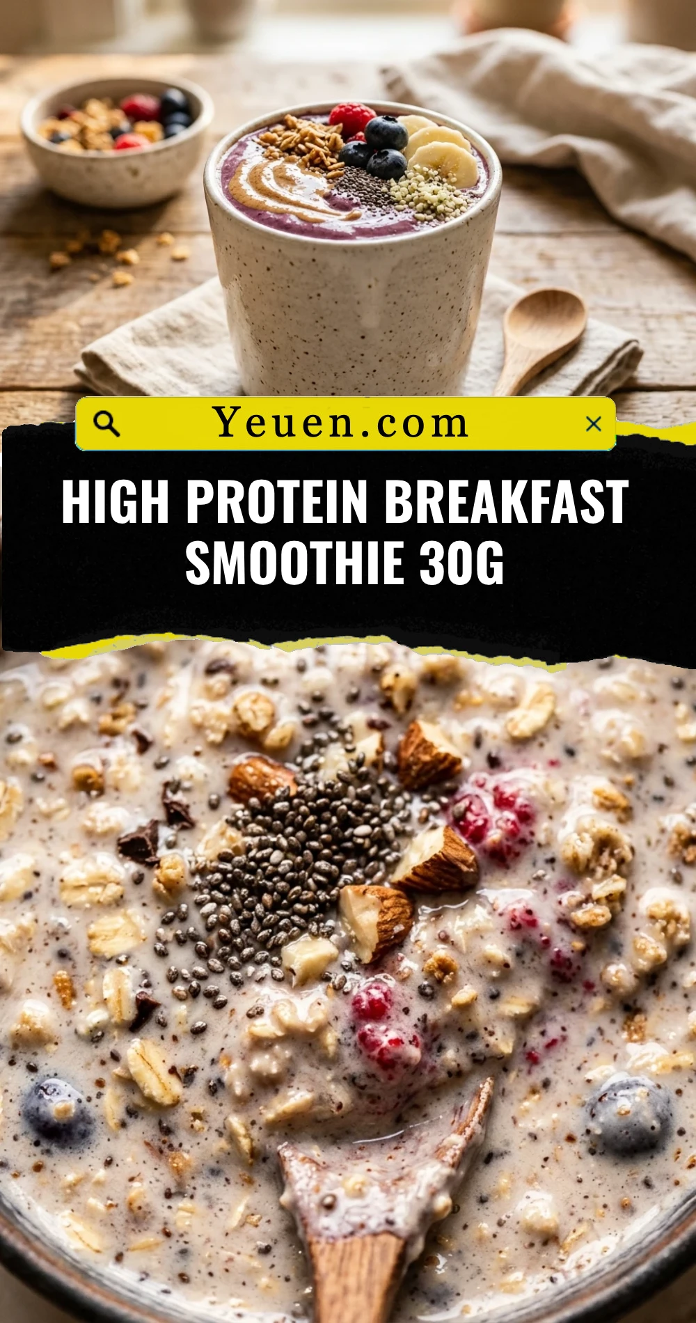 High Protein Breakfast Smoothie 30g