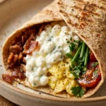 High Protein Breakfast Wrap Cottage Cheese 30g