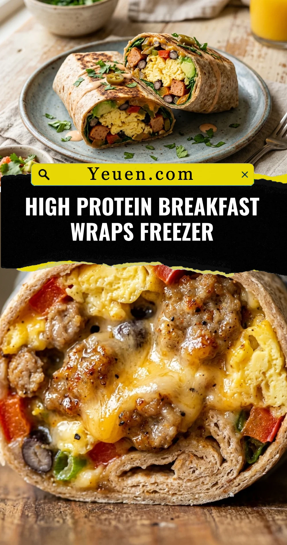 High Protein Breakfast Wraps Freezer