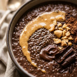 High Protein Chia Pudding Chocolate Peanut Butter