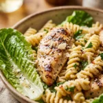 High Protein Chicken Caesar Pasta Salad