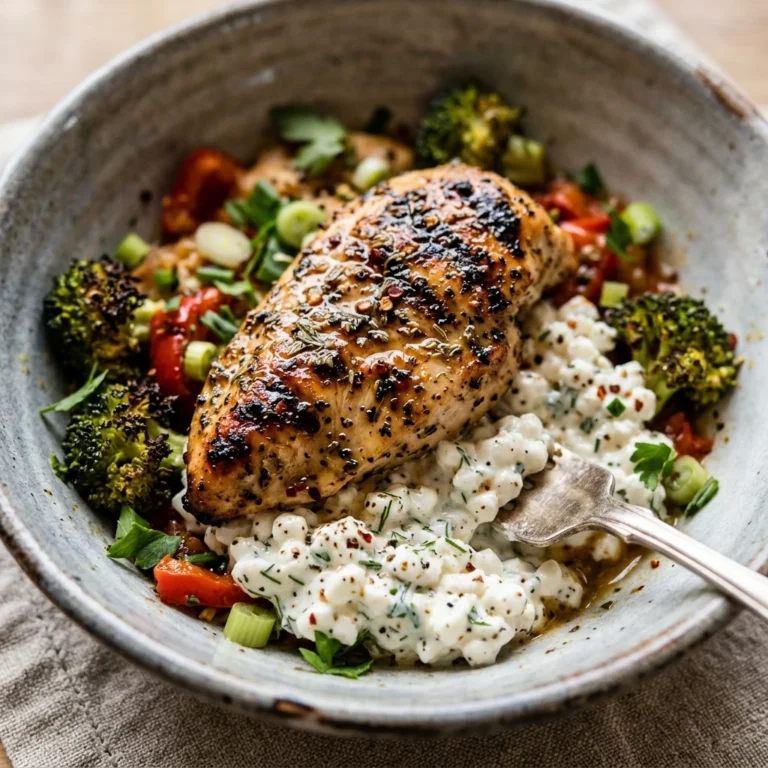High Protein Chicken Dinner 30g+ Easy Meal Prep Low Carb Cottage Cheese