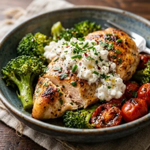 High Protein Chicken Dinner 30g+ Easy Meal Prep Low Carb Cottage Cheese