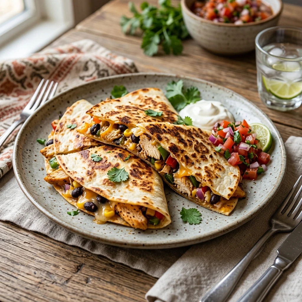 High Protein Chicken Quesadillas Quick