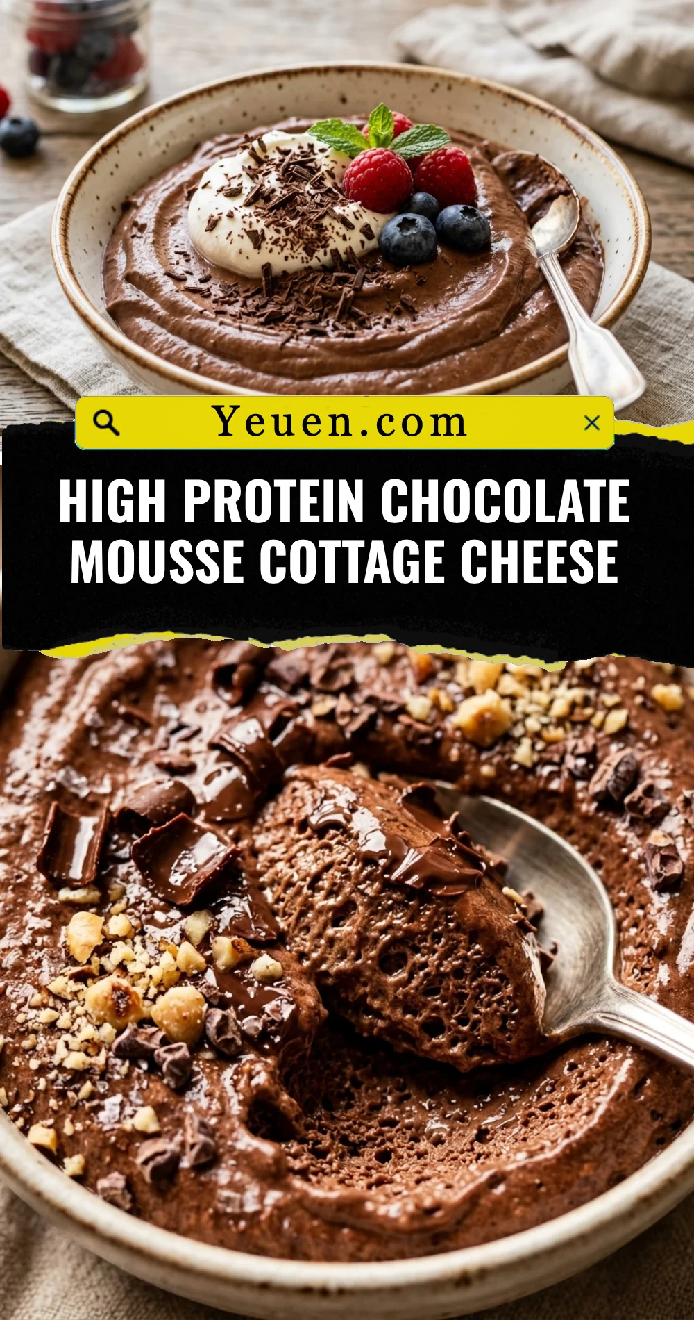 High Protein Chocolate Mousse Cottage Cheese