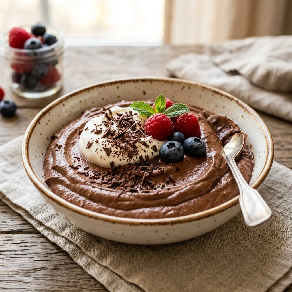 High Protein Chocolate Mousse Cottage Cheese