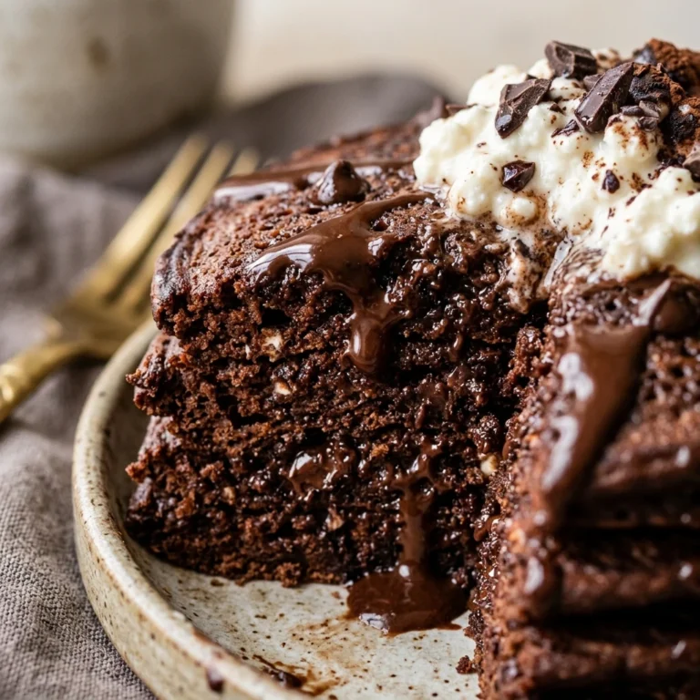 High Protein Chocolate Pancakes Cottage Cheese 20g Fudgy