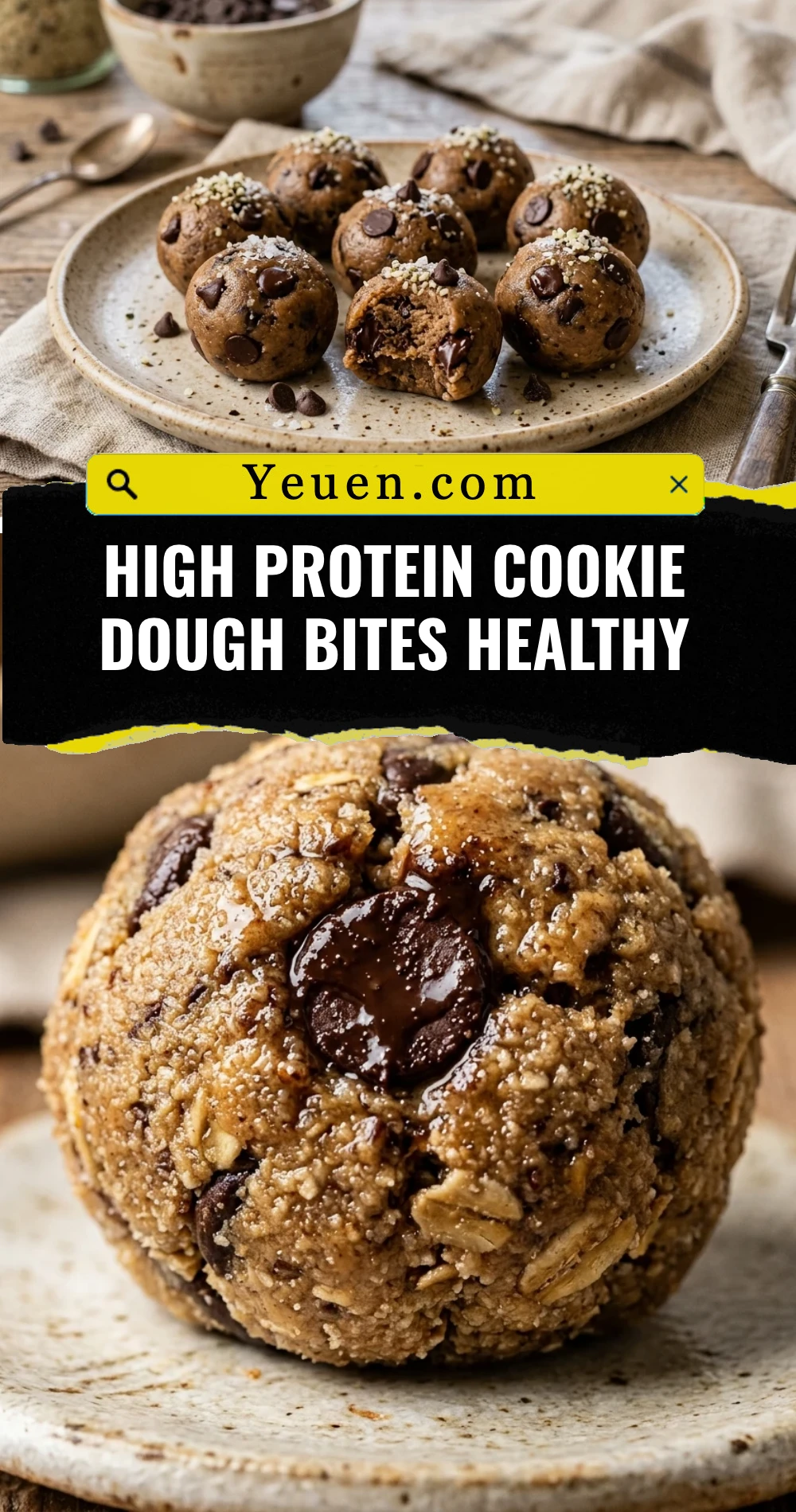 High Protein Cookie Dough Bites Healthy