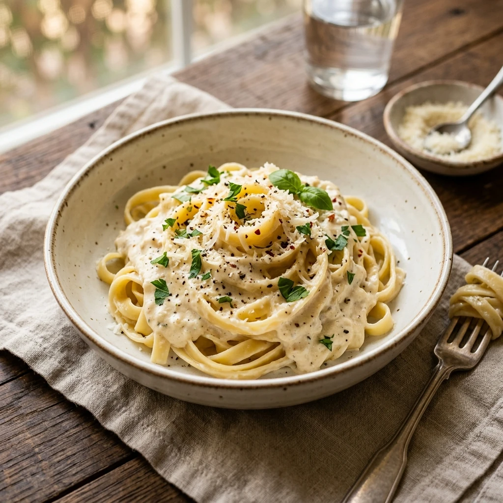 High Protein Cottage Cheese Alfredo (40g Protein)