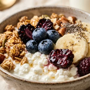 High Protein Cottage Cheese Bowl 20g+ Easy Breakfast