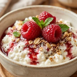 High Protein Cottage Cheese Bowl Sweet Breakfast