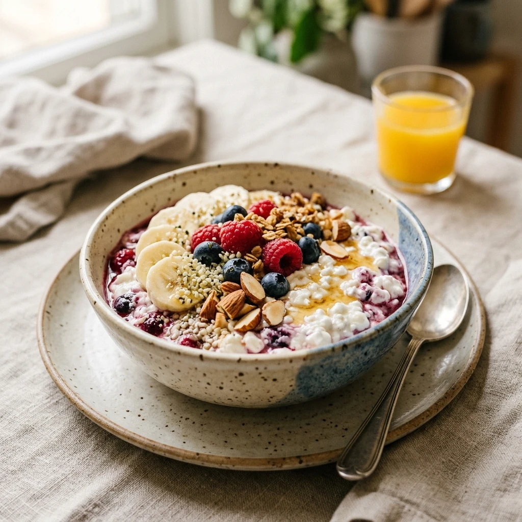 High Protein Cottage Cheese Breakfast 20g+ Easy No Powder Meal Prep