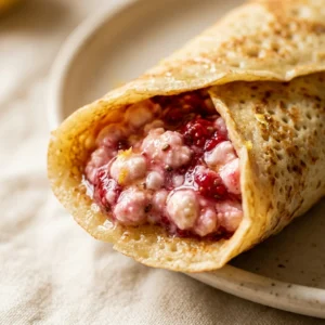 High Protein Cottage Cheese Crepes 3 Ingredients