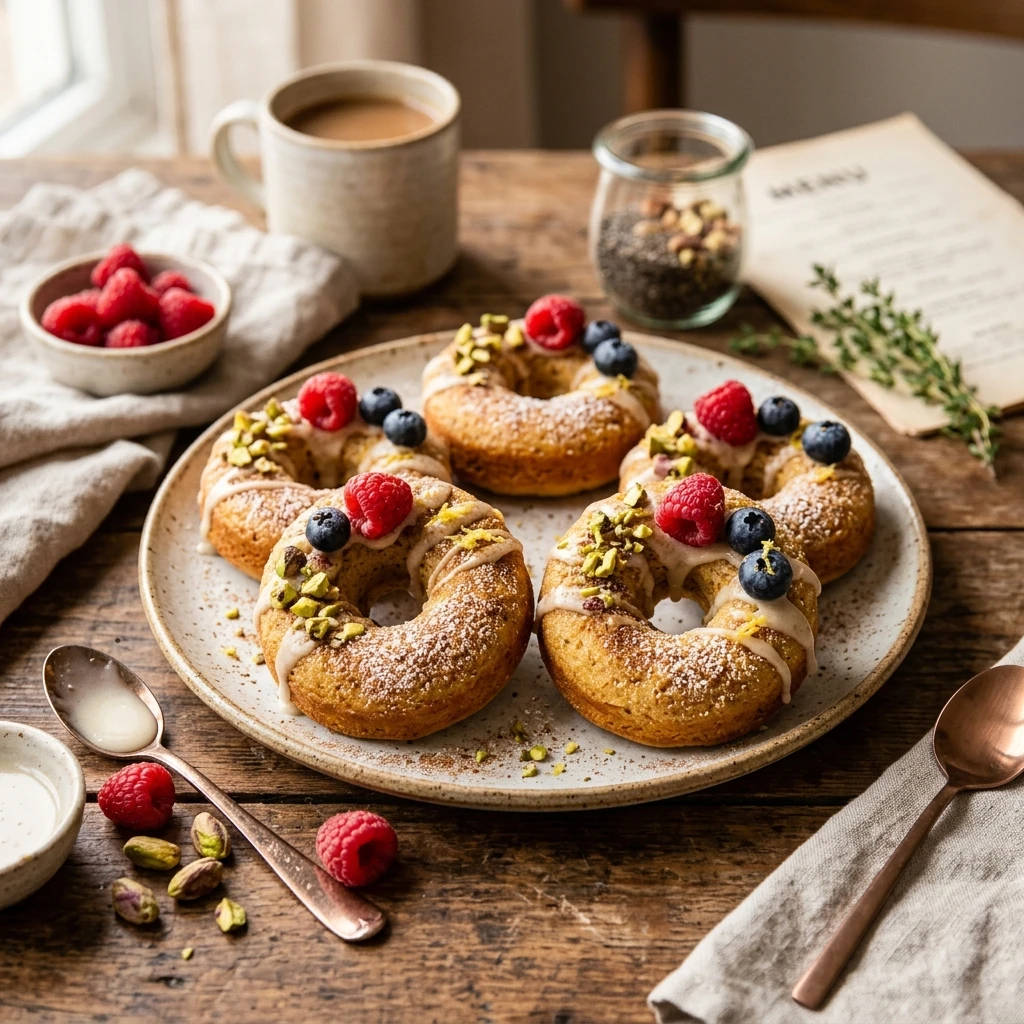 High Protein Cottage Cheese Donuts Baked No Flour Moist