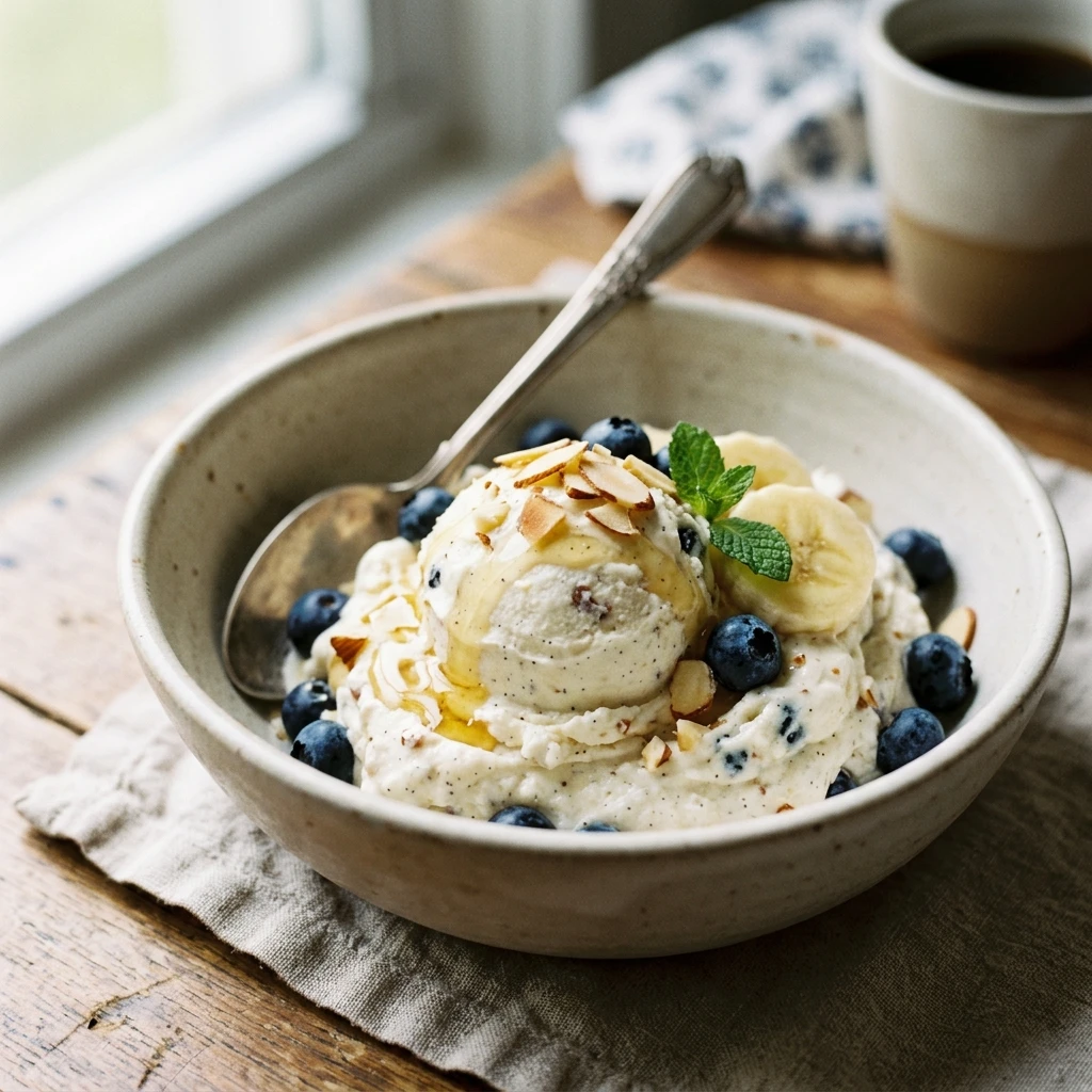 High Protein Cottage Cheese Ice Cream Breakfast Hack Viral