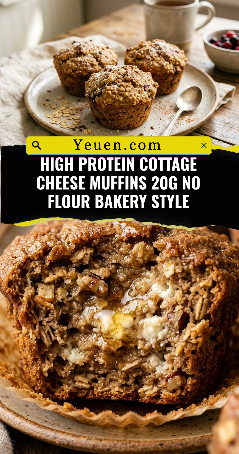 High Protein Cottage Cheese Muffins 20g No Flour Bakery Style