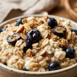 High Protein Cottage Cheese Oatmeal 20g Creamy No Sugar