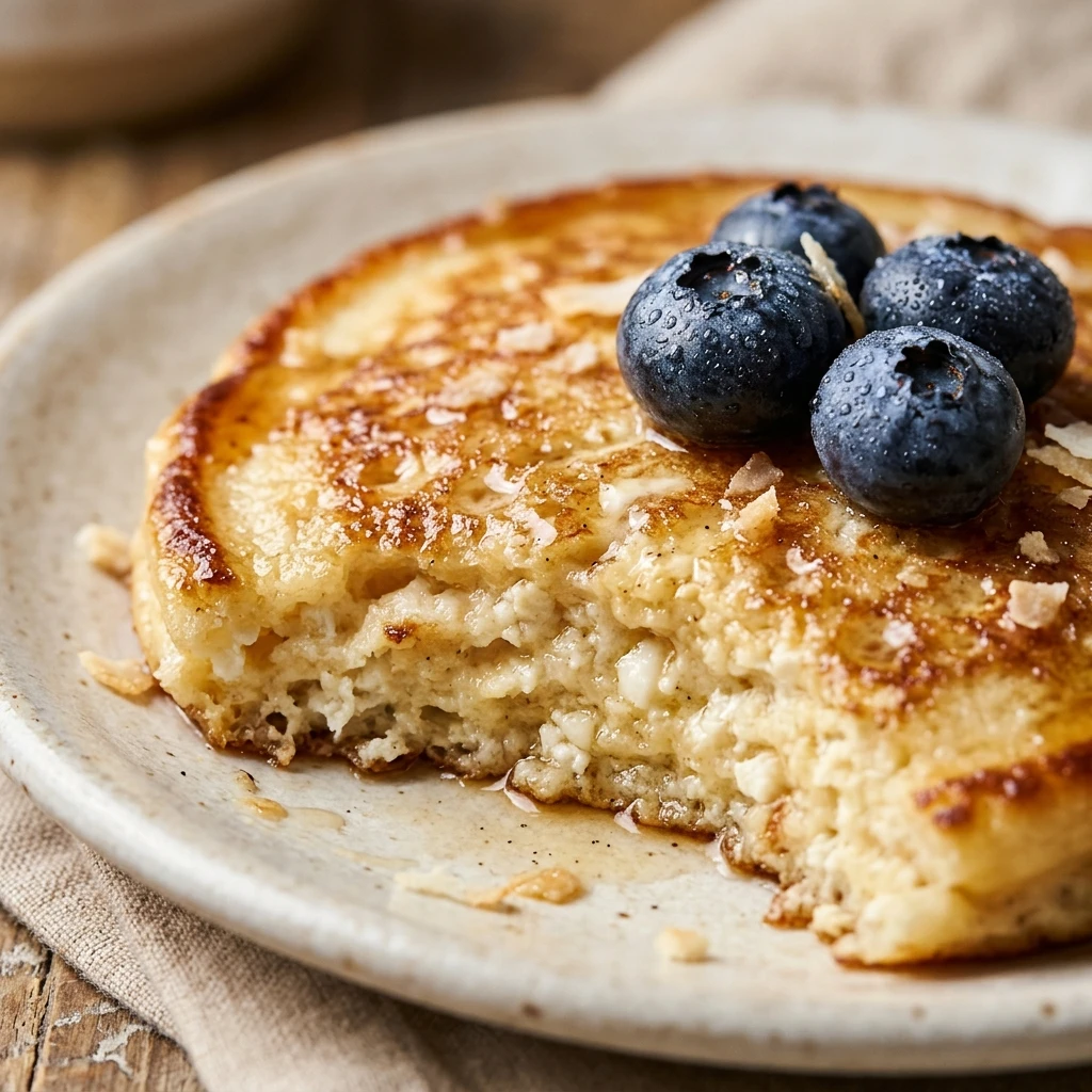 High Protein Cottage Cheese Pancakes 20g+ Easy Breakfast 3 Ingredient No Powder