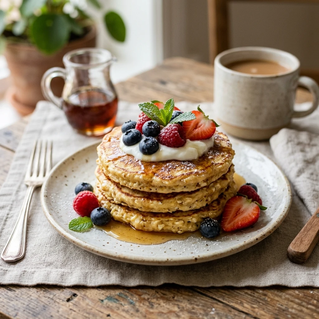 High Protein Cottage Cheese Pancakes 20g+ Easy Breakfast No Powder
