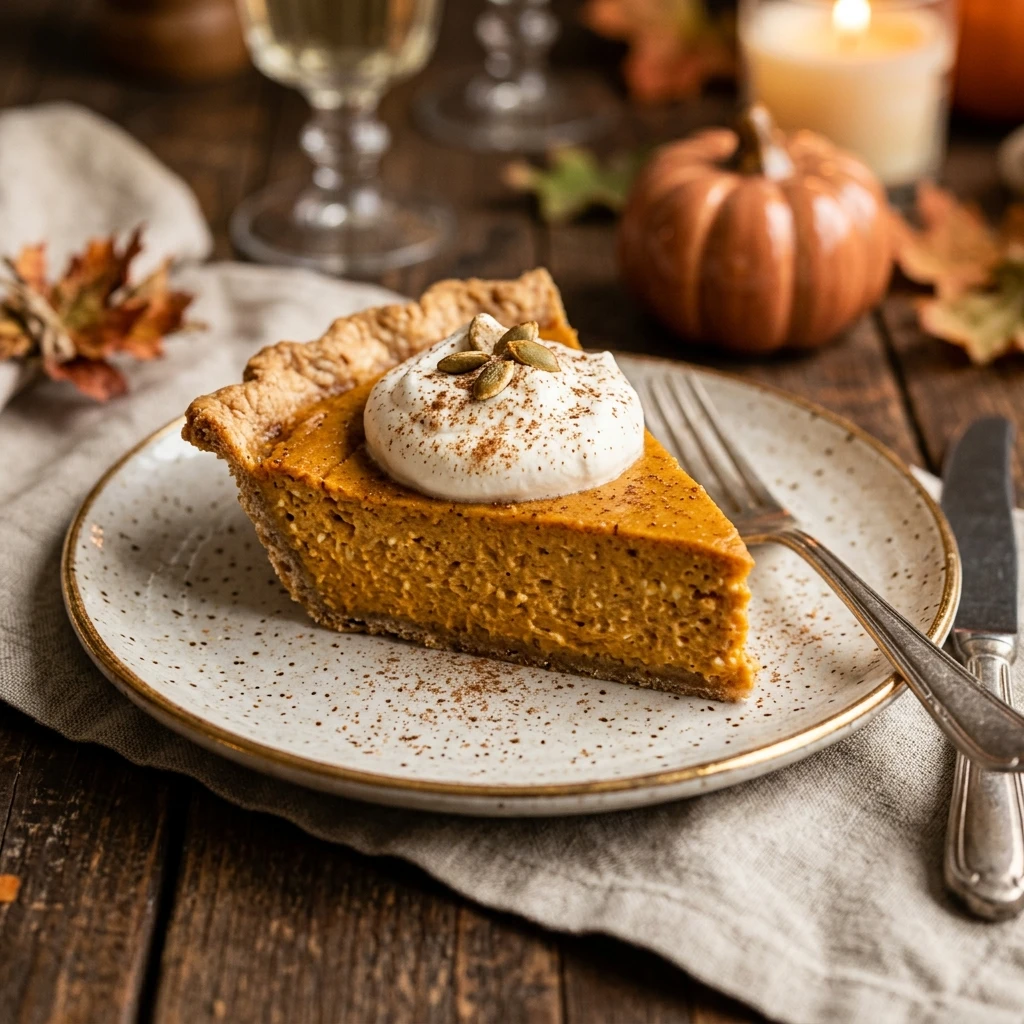 High Protein Cottage Cheese Pumpkin Pie - Thanksgiving Version