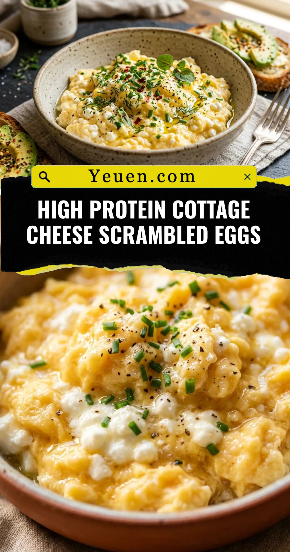 High Protein Cottage Cheese Scrambled Eggs