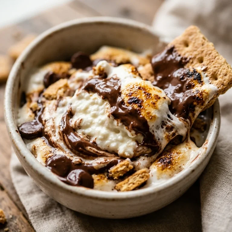 High Protein Cottage Cheese S'mores Dip