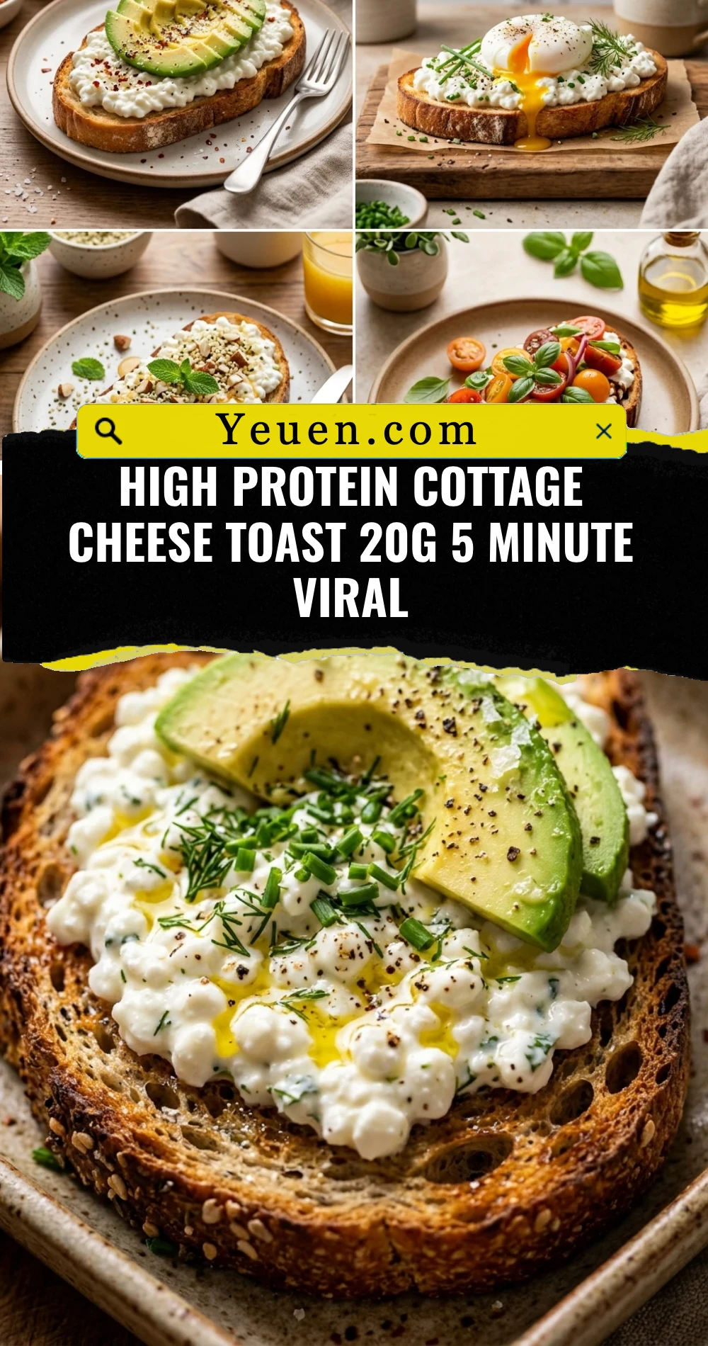 High Protein Cottage Cheese Toast 20g 5 Minute Viral