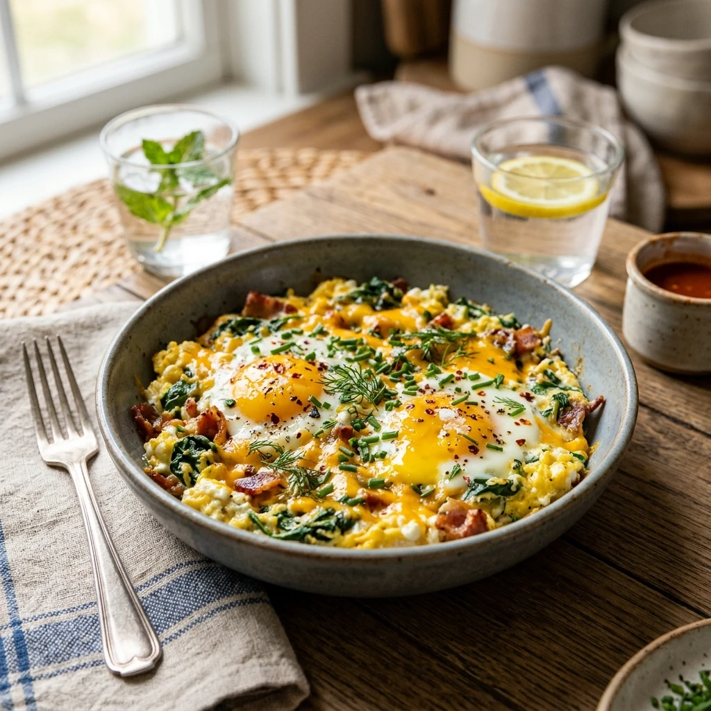 High Protein Egg Breakfast 30g+ Easy Meal Prep Low Carb Cottage Cheese