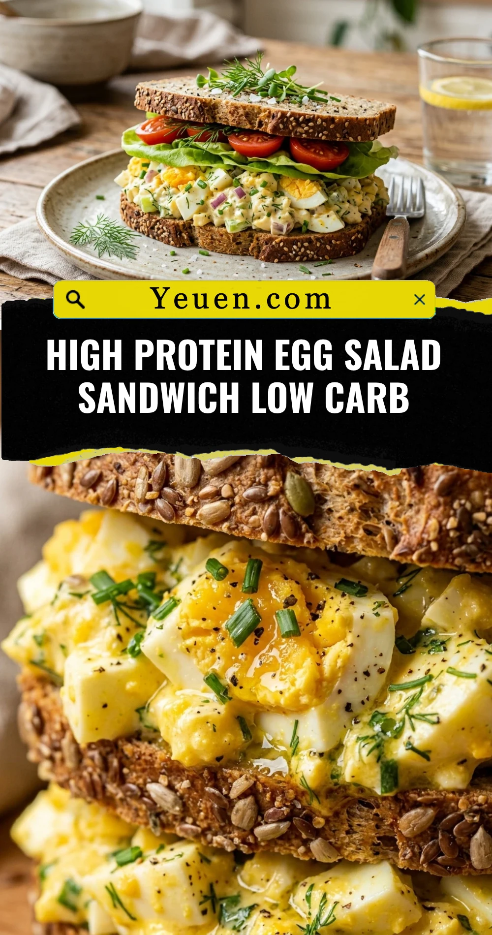 High Protein Egg Salad Sandwich Low Carb
