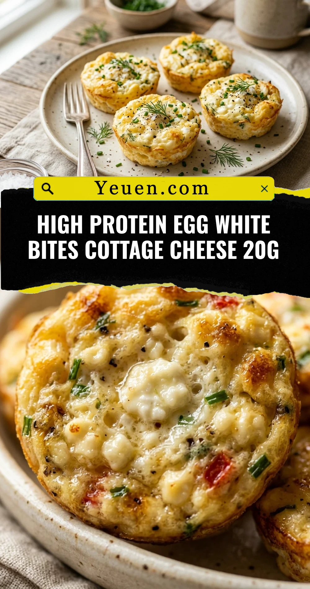 High Protein Egg White Bites Cottage Cheese 20g